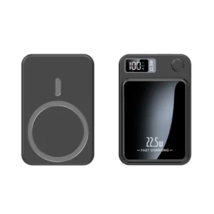 Power Bank Magnético 10000mAh com Tela Digital e Carregamento Sem Fio