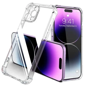 Capa de Silicone Transparente à Prova de Impacto para iPhone