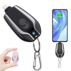 Carregador Portátil Chaveiro 1500mAh de Emergência